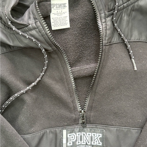 PINK Victoria's Secret Black Half-Zip Pullover - Picture 4 of 6